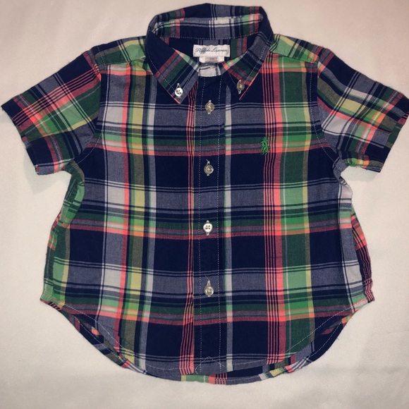 Ralph Lauren Boys 12M Short Sleeve Dress Shirt - Picture 1 of 2